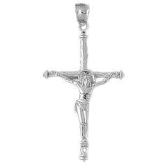 10K, 14K or 18K Gold Hollow Latin Crucifix Pendant