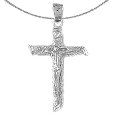 10K, 14K or 18K Gold Hollow Latin Crucifix Pendant