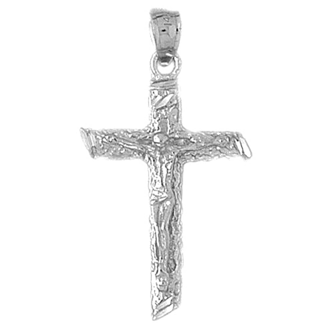 10K, 14K or 18K Gold Hollow Latin Crucifix Pendant