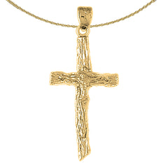 10K, 14K or 18K Gold Hollow Latin Crucifix Pendant