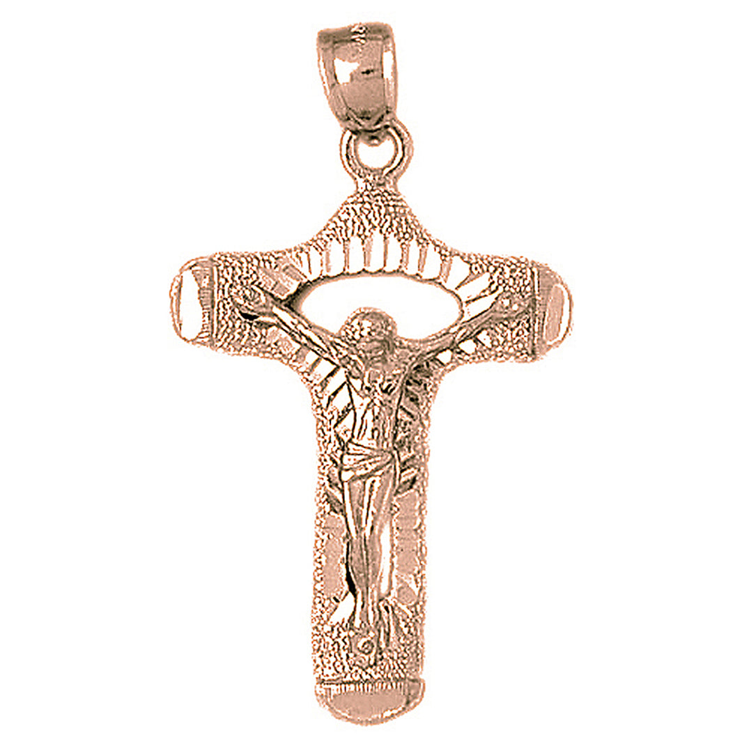 10K, 14K or 18K Gold Crucifix Pendant