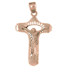 10K, 14K or 18K Gold Crucifix Pendant