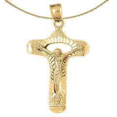 10K, 14K or 18K Gold Crucifix Pendant