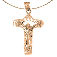 10K, 14K or 18K Gold Crucifix Pendant