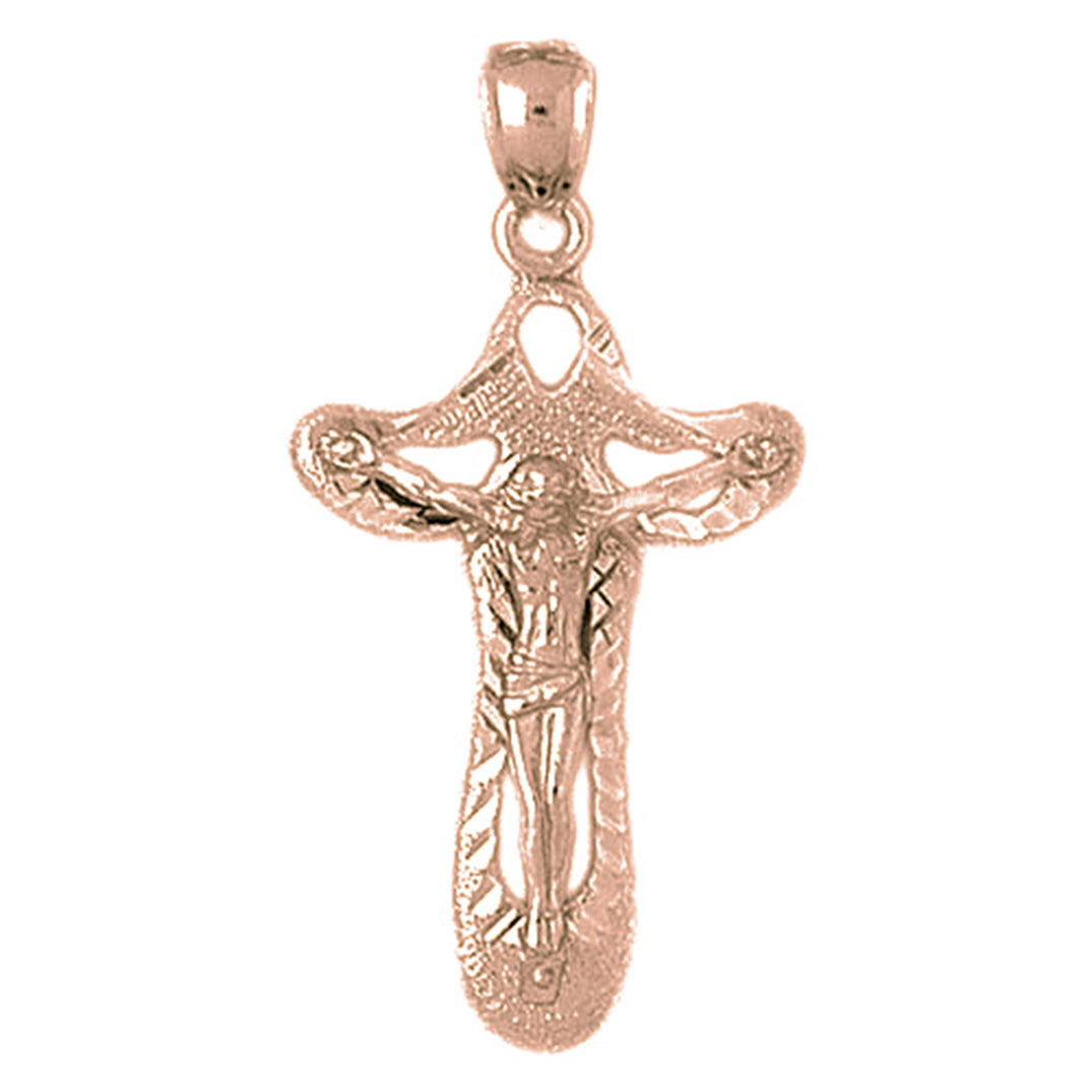 10K, 14K or 18K Gold Crucifix Pendant