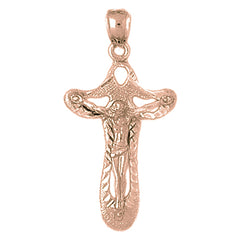10K, 14K or 18K Gold Crucifix Pendant