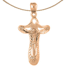 10K, 14K or 18K Gold Crucifix Pendant
