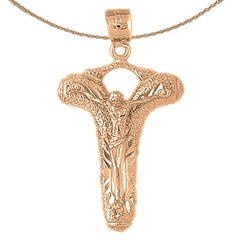 10K, 14K or 18K Gold Crucifix Pendant