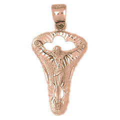 10K, 14K or 18K Gold Crucifix Pendant