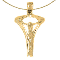 10K, 14K or 18K Gold Crucifix Pendant