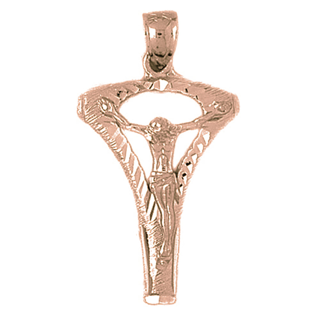 10K, 14K or 18K Gold Crucifix Pendant
