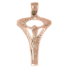 10K, 14K or 18K Gold Crucifix Pendant