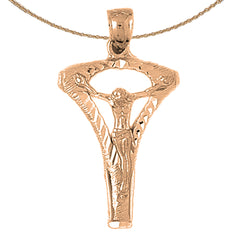 10K, 14K or 18K Gold Crucifix Pendant