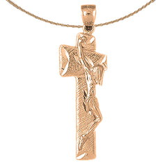 10K, 14K or 18K Gold Crucifix Pendant
