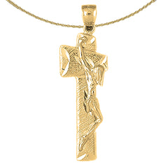 10K, 14K or 18K Gold Crucifix Pendant