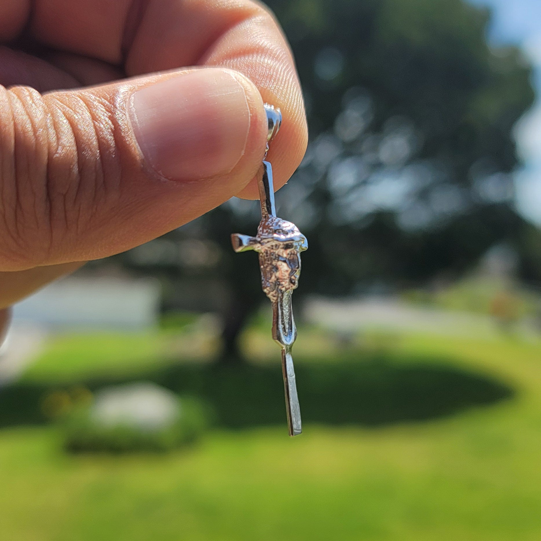 10K, 14K or 18K Gold Cross with Jesus Face Pendant