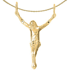 10K, 14K or 18K Gold Corpus Jesus Pendant