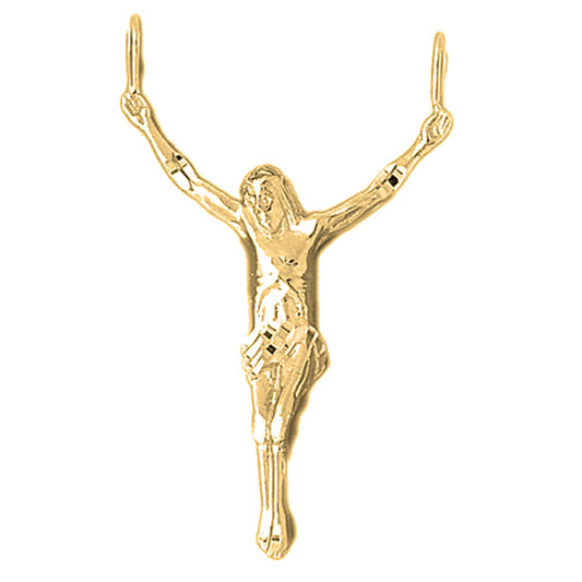 10K, 14K or 18K Gold Corpus Jesus Pendant