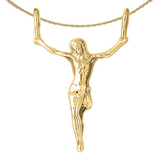 10K, 14K or 18K Gold Corpus Jesus Pendant