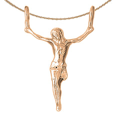 10K, 14K or 18K Gold Corpus Jesus Pendant