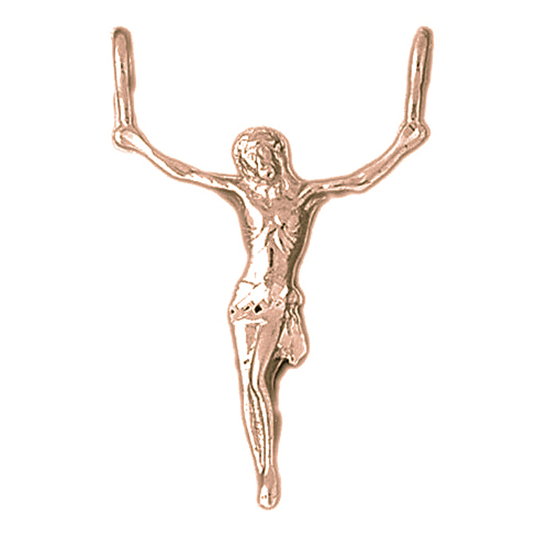 10K, 14K or 18K Gold Corpus Jesus Pendant