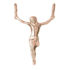 10K, 14K or 18K Gold Corpus Jesus Pendant