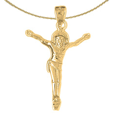 10K, 14K or 18K Gold Corpus Jesus Pendant