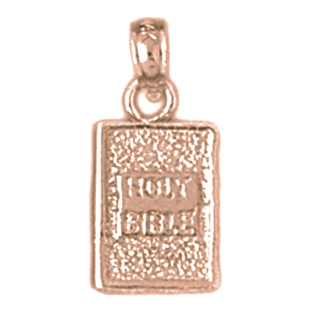 10K, 14K or 18K Gold 3D Holy Bible Pendant