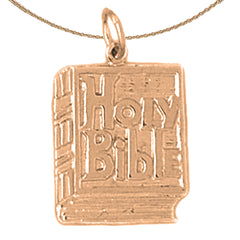 14K oder 18K Gold Anhänger mit der Heiligen Bibel