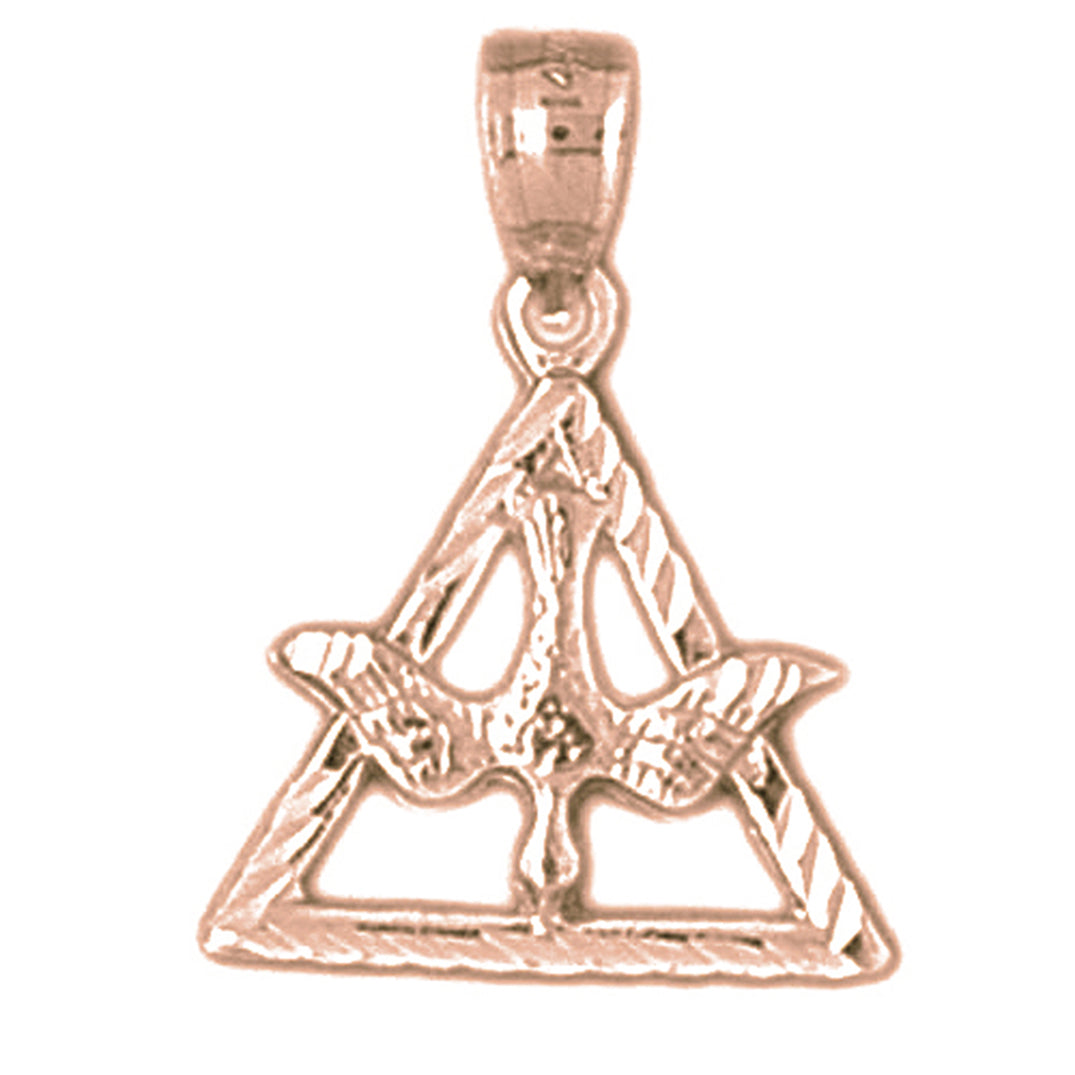 14K or 18K Gold Dove, Holy Spirit Dove Pendant