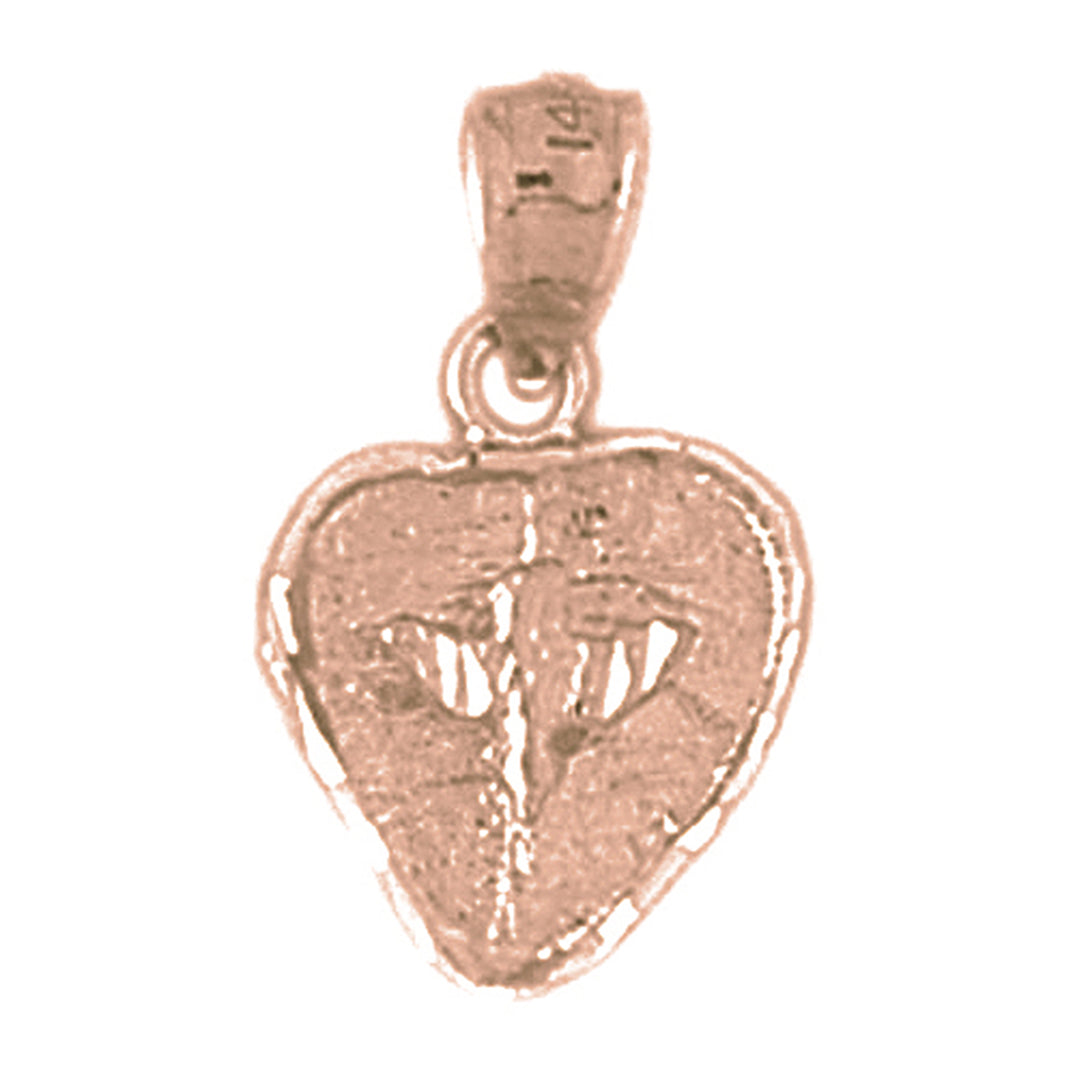 14K or 18K Gold Dove, Holy Spirit Dove Pendant