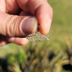 14K or 18K Gold Oxeye Fish Pendant