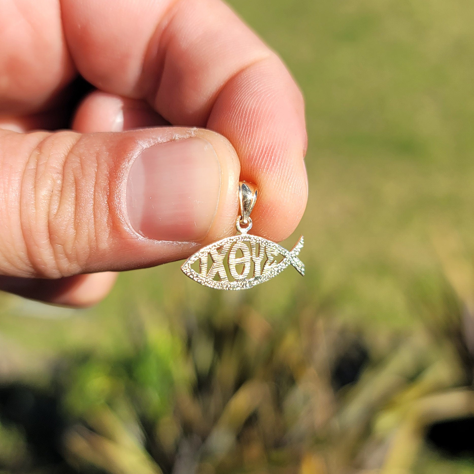 14K or 18K Gold Oxeye Fish Pendant