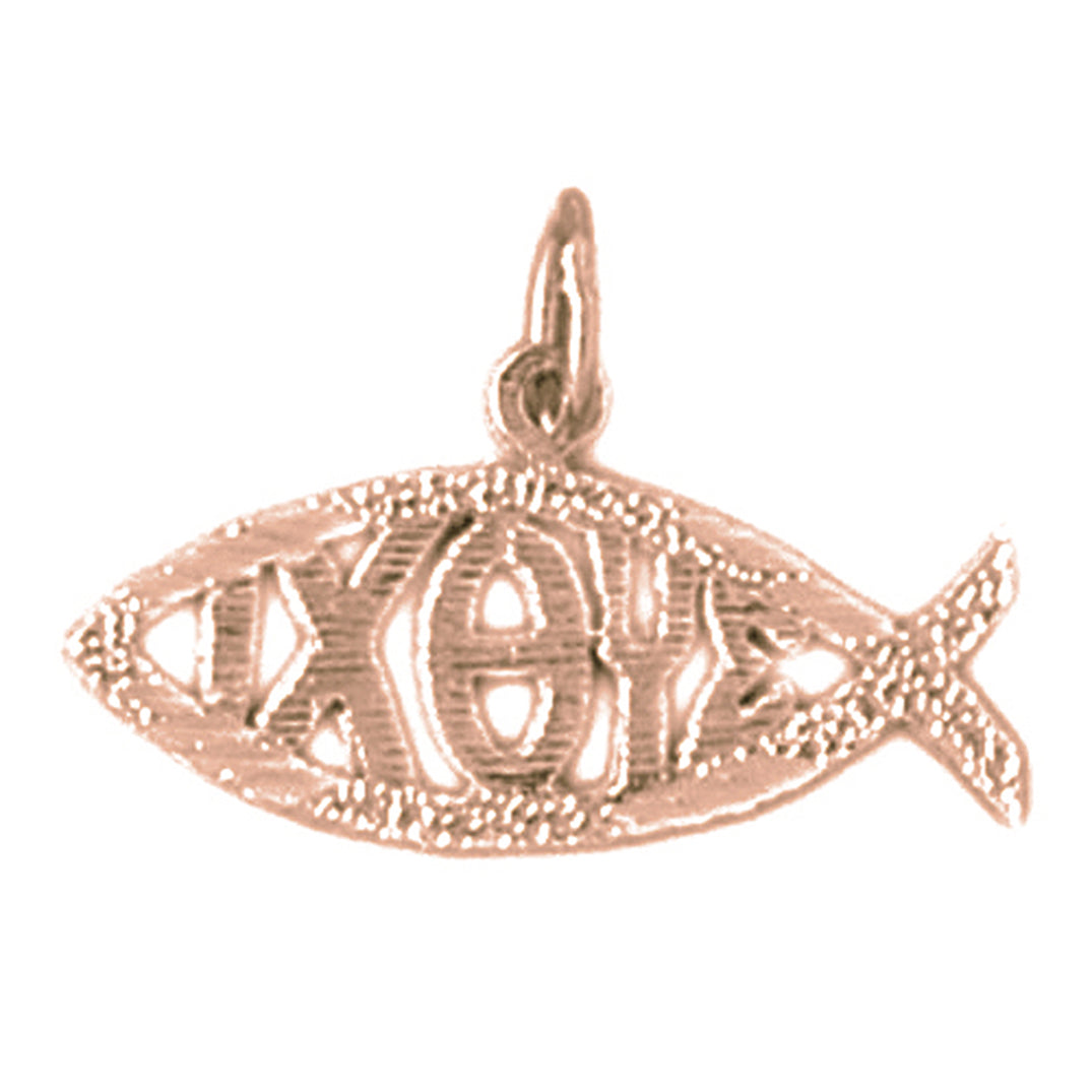 14K or 18K Gold Oxeye Fish Pendant