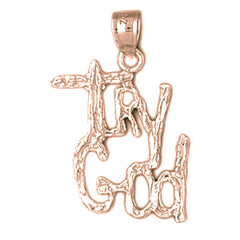 14K or 18K Gold Try God Saying Pendant