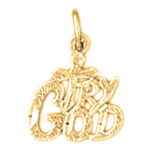 14K or 18K Gold Try God Saying Pendant