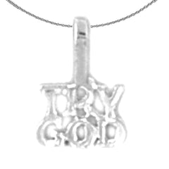 14K or 18K Gold Try God Saying Pendant