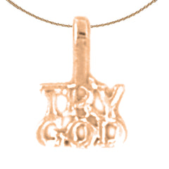 14K or 18K Gold Try God Saying Pendant
