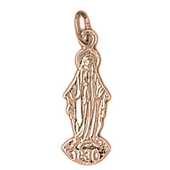 14K or 18K Gold Mother Mary Pendant