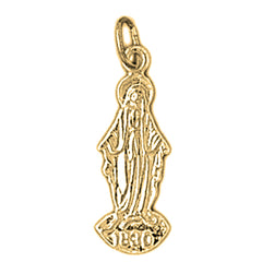 14K or 18K Gold Mother Mary Pendant