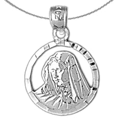 14K oder 18K Gold Mutter Maria Anhänger