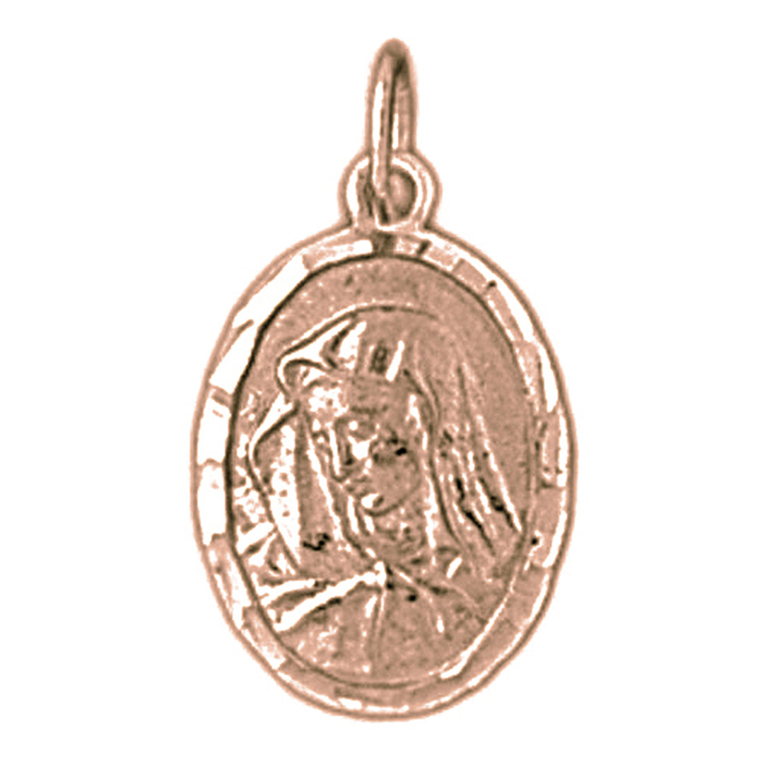 14K or 18K Gold Mother Mary Pendant