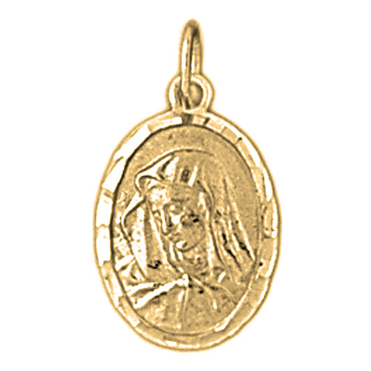14K or 18K Gold Mother Mary Pendant