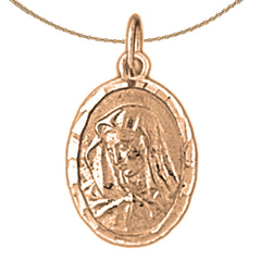 14K or 18K Gold Mother Mary Pendant
