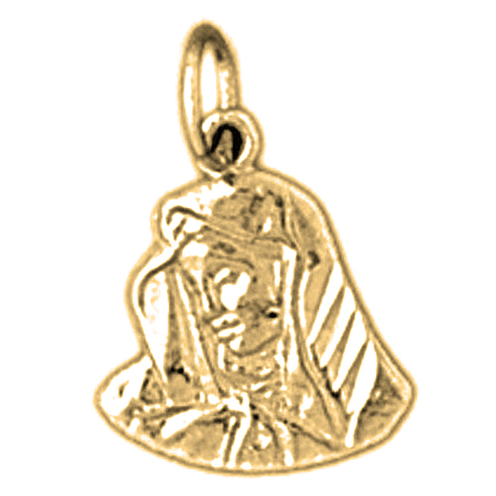 14K or 18K Gold Mother Mary Pendant