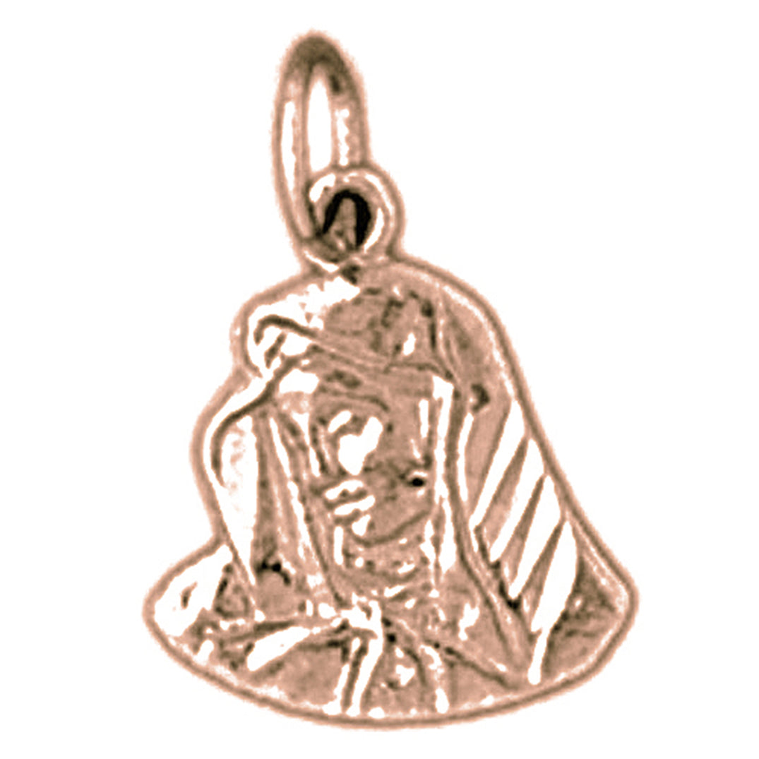 14K or 18K Gold Mother Mary Pendant