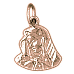 14K or 18K Gold Mother Mary Pendant