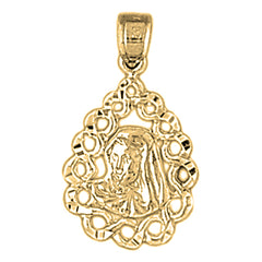 14K or 18K Gold Mother Mary Pendant