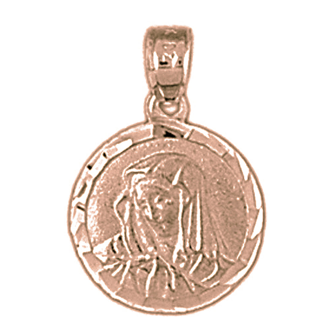 14K or 18K Gold Mother Mary Pendant