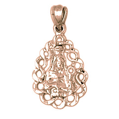 14K or 18K Gold Mother Mary Pendant